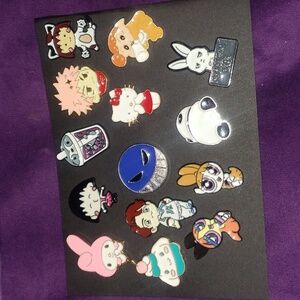 14 - New Enamel Pins Metal Back Anime Themed Lapel Buttons Cartoon Brooch Charm